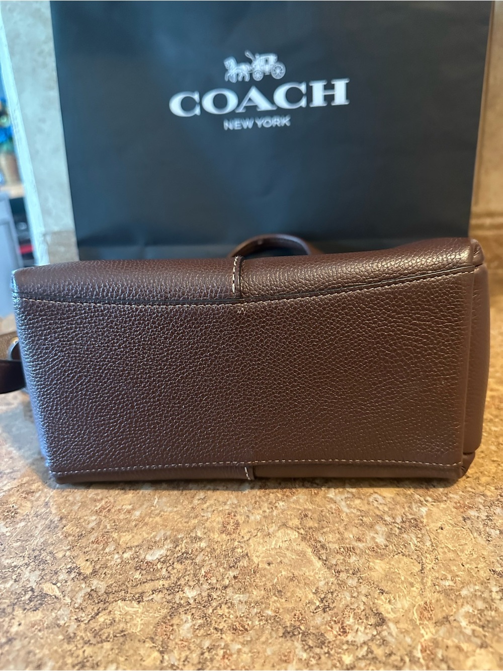 Coach Lana 23 in maple.  Pebbled Leather Mini Shoulder Bag with Gold Hardware - Picture 3 of 10